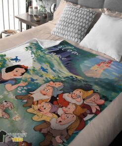 Original Disney Cartoon Snow White With The Seven Dwarfs Customized Blanket - Image 4