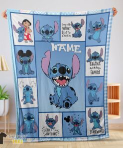 Original Disney Cartoon Stitch With Friends Blanket Customize Blanket