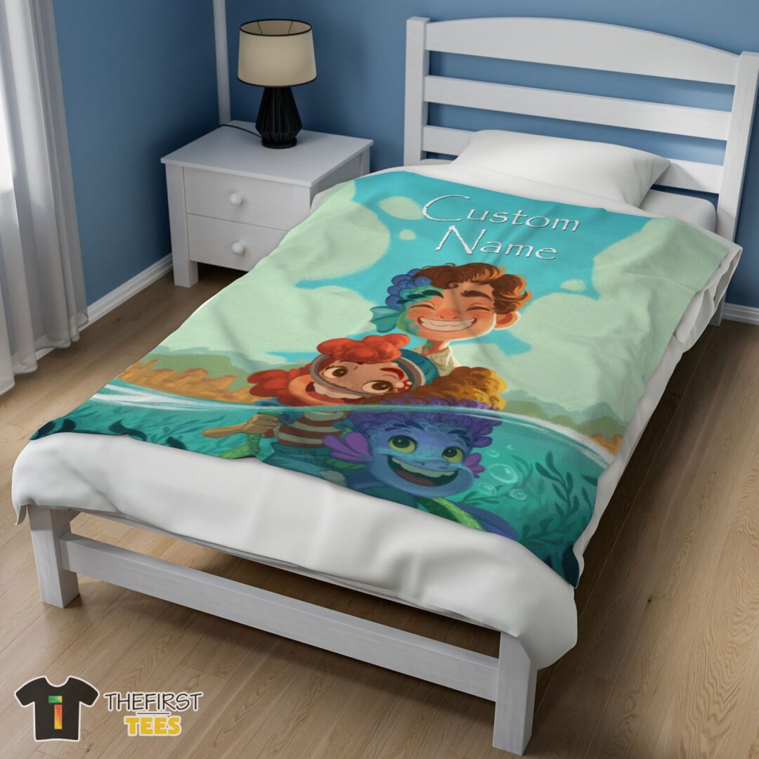 original-disney-cartoon-summer-of-luca-with-friends-blanket-fleece-customized-blanket-mk-01-2 Original Disney Cartoon Summer Of Luca With Friends Blanket Fleece Customized Blanket - Image 3