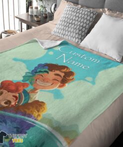 Original Disney Cartoon Summer Of Luca With Friends Blanket Fleece Customized Blanket - Image 4