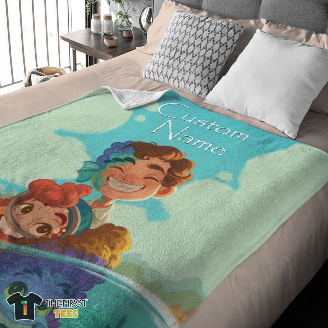 original-disney-cartoon-summer-of-luca-with-friends-blanket-fleece-customized-blanket-mk-01-3 Original Disney Cartoon Summer Of Luca With Friends Blanket Fleece Customized Blanket - Image 4