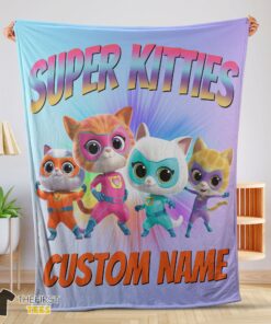 Original Disney Cartoon SuperKitties Blanket Fleece Customized Blanket