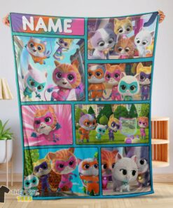 Original Disney Cartoon SuperKitties With Friends Blanket Fleece Customized Blanket