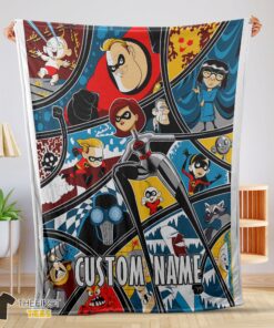 Original Disney Cartoon The Incredibles Tapestry Blanket Fleece Customized Blanket