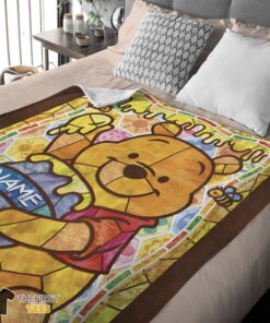 Original Disney Cartoon Winnie The Pooh With Jars Of Honey Blanket Customize Blanket - Image 3