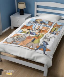 Original Disney Cartoon Zootopia Velveteen Cute Blanket Fleece Customized Blanket - Image 3