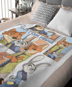 Original Disney Cartoon Zootopia Velveteen Cute Blanket Fleece Customized Blanket - Image 4