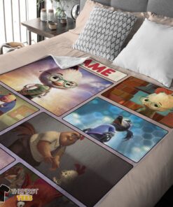 Original Disney Chicken Little Collage Poster Blanket Fleece Customized Blanket - Image 4