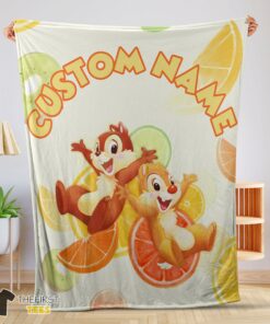 Original Disney Chip 'N' Dale Chip And Dale Blanket Fleece Customized Blanket