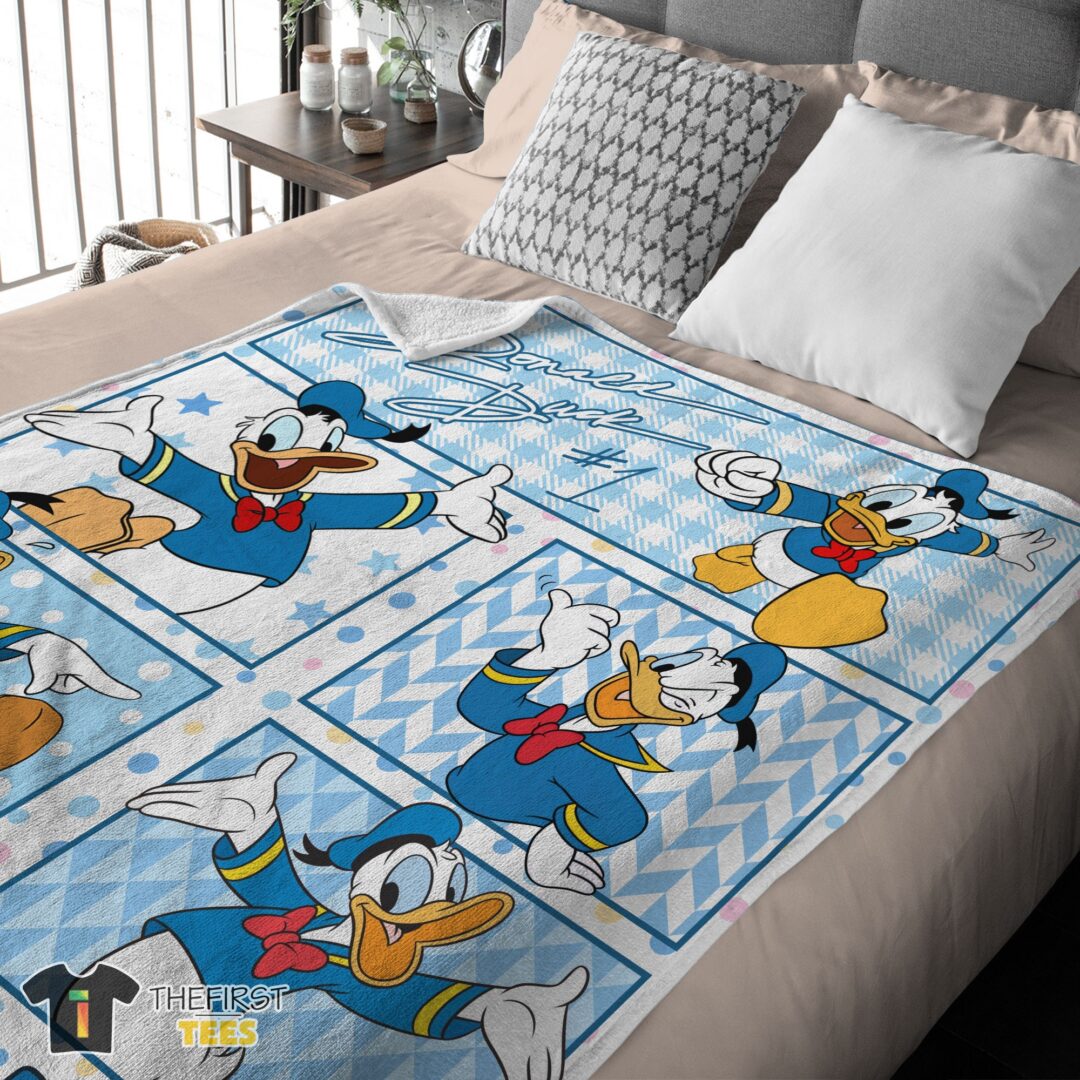 original-disney-donald-duck-with-signature-and-friends-donald-duck-moods-blanket-customize-blanke Original Disney Donald Duck With Signature And Friends Donald Duck Moods Blanket Customize Blanket - Image 3