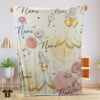 Original Disney Elegant Princess Belle Pretty Blanket Fleece Customized Blanket