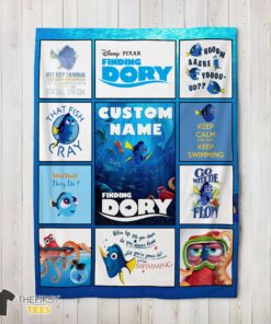 Original Disney Finding Dory What Would Dory Do Collage Blanket Fleece Customized Blanket