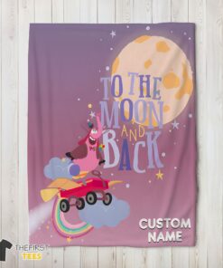 Original Disney Inside Out Bing Bong To The Moon And Back Blanket Fleece Customized Blanket