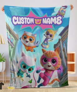 Original Disney Junior SuperKitties Chibi Cute Fleece Blanket Customize Blanket
