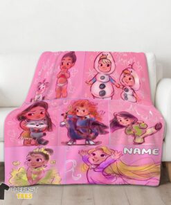 Original Disney Kids Princess Sketches Blanket Fleece Customized Blanket - Image 3