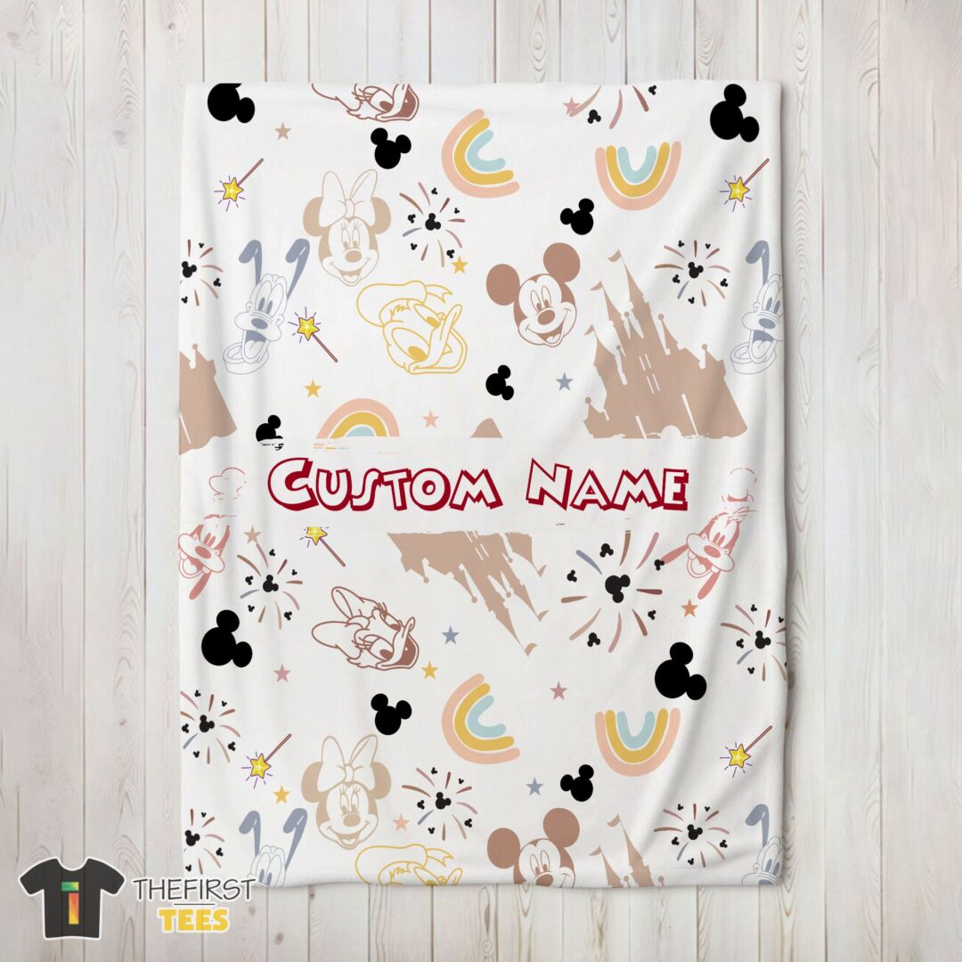 original-disney-mickey-mouse-friends-magical-mouse-castle-blanket-fleece-customized-blanket-mk-02 Original Disney Mickey Mouse & Friends Magical Mouse Castle Blanket Fleece Customized Blanket