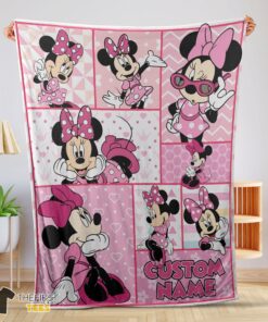 Original Disney Minnie Mouse And Friends Minnie Mouse Moods Blanket Customize Blanket