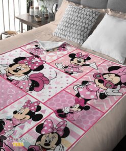 Original Disney Minnie Mouse And Friends Minnie Mouse Moods Blanket Customize Blanket - Image 3
