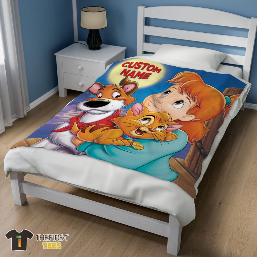original-disney-oliver-company-jenny-foxworth-oliver-dodger-blanket-fleece-customized-blanket-mk-02 Original Disney Oliver & Company Jenny Foxworth Oliver Dodger Blanket Fleece Customized Blanket - Image 3