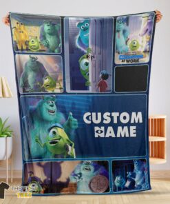 Original Disney Pixar Mike & Sulley Monsters Inc Blanket Fleece Customized Blanket