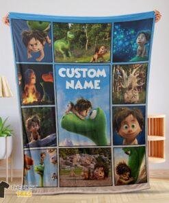 Original Disney Pixar The Good Dinosaur Collage Poster Blanket Fleece Customized Blanket