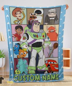 Original Disney Pixar Toy Story Buzz Lightyear With Friends Blanket Fleece Customized Blanket