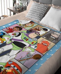 Original Disney Pixar Toy Story Buzz Lightyear With Friends Blanket Fleece Customized Blanket - Image 4