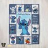 Original Disney Playful Stitch Collage Blanket Fleece Customized Blanket