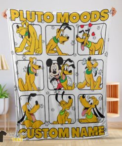 Original Disney Pluto Dog And Friends Pluto Dog Moods Blanket Customize Blanket