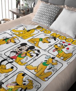 Original Disney Pluto Dog And Friends Pluto Dog Moods Blanket Customize Blanket - Image 3