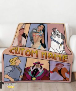 Original Disney Pocahontas Meeko Percy John Smith Blanket Fleece Customized Blanket - Image 3