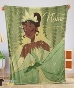 Original Disney Princess Tiana Blanket Fleece Customized Blanket
