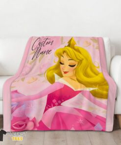 Original Disney Sleeping Beauty Aurora Princess Blanket Fleece Customized Blanket - Image 3