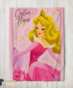 Original Disney Sleeping Beauty Aurora Princess Blanket Fleece Customized Blanket