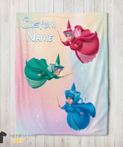 Original Disney Sleeping Beauty Three Good Fairies Blanket Fleece Customized Blanket
