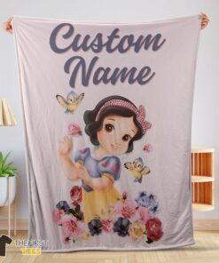 Original Disney Snow White Princess Blanket Fleece Customized Blanket