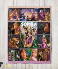 Original Disney Tangled Collage Blanket Fleece Customized Blanket