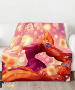 Original Disney Tangled Rapunzel Lanterns Of Light Blanket Fleece Customized Blanket - Image 3