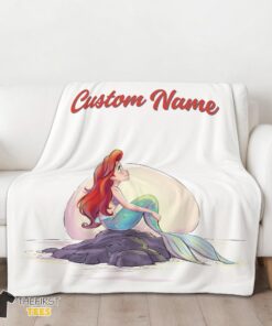 Original Disney The Little Mermaid Delicate And Painterly Blanket Fleece Customized Blanket - Image 2