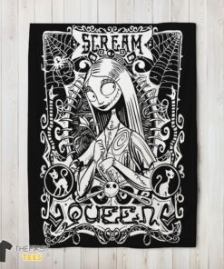 Original Disney The Nightmare Before Christmas Sally Scream Queen Blanket Fleece Customized Blanket