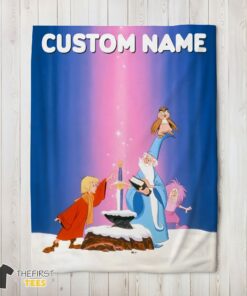 Original Disney The Sword In The Stone Magic And Wonder Blanket Fleece Customized Blanket