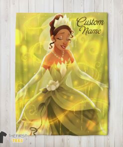 Original Disney Tiana Princess The Princess And The Frog Blanket Fleece Customized Blanket