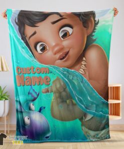 Original Disney Toddler Moana Blanket Fleece Customized Blanket