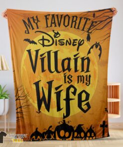 Original Disney Villain Wife Halloween Blanket Cozy Funny And Unique Blanket