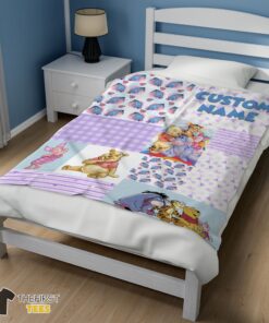 Original Disney Winnie The Pooh Friends Collage Poster Blanket Fleece Customized Blanket - Image 3