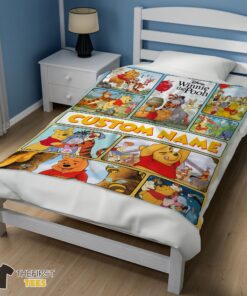 Original Disney Winnie The Pooh With Friends Blanket Fleece Customized Blanket - Image 3