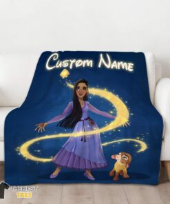 Original Disney Wish Asha Princess Star Valentino Blanket Fleece Customized Blanket - Image 3