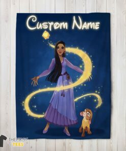 Original Disney Wish Asha Princess Star Valentino Blanket Fleece Customized Blanket