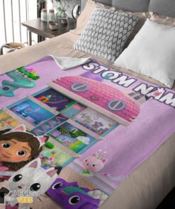 Original Disney’s Gabby’s Dollhouse With Our Cute Girl Fleece Blanket Customize Blanket - Image 4
