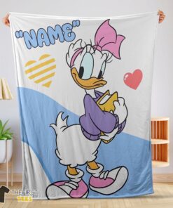 Original Donald Duck Girlfriend Daisy Blanket Fleece Customized Blanket